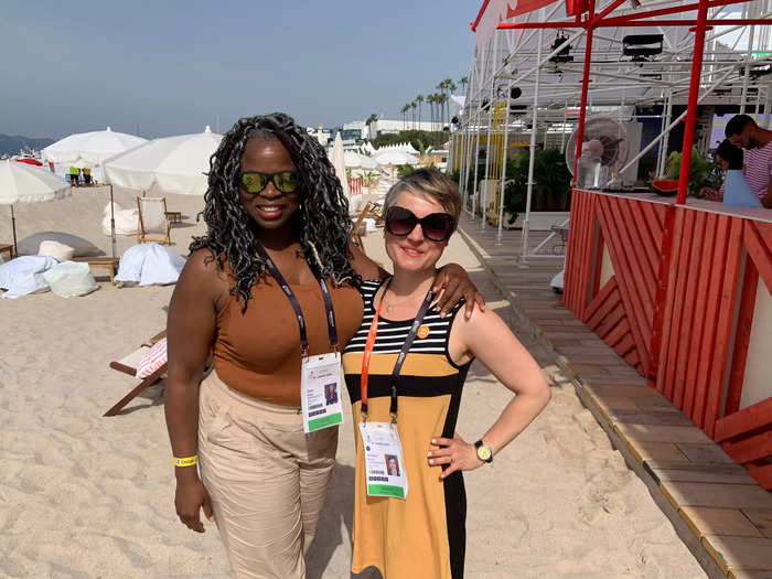 Spotted at Google Beach: Doni Aldine, founder and editor-in-chief of Culturs Magazine, and her colleague, Andrea Bazoin