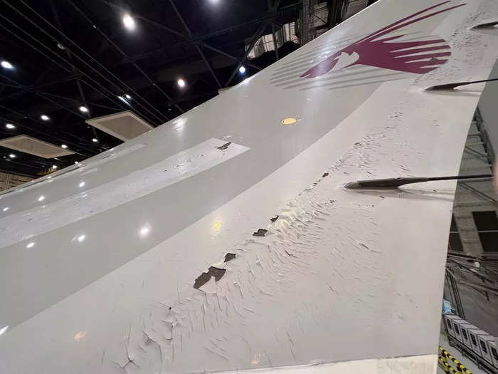 They also say the lightning mesh on the wingtips "appeared exposed and corroded," and that it was flat out "missing" on other parts, "leaving areas of the composite hull exposed."