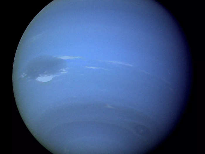 A picture shows the blue Neptune in full.