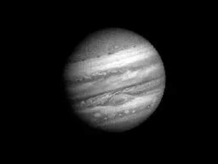 This is what Voyager 1 saw on its approach to Jupiter.