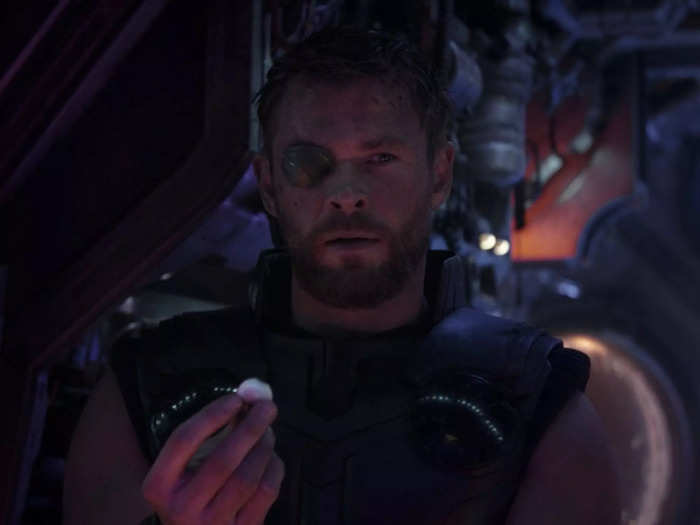 Thor lost an eye but was given a new one by Rocket.