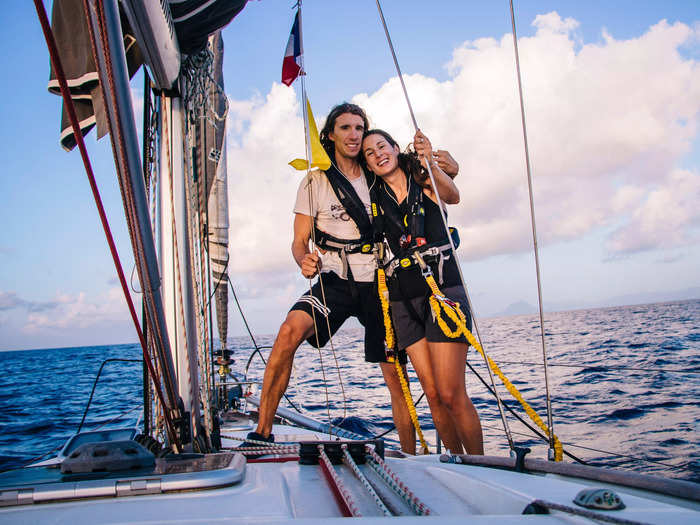 In terms of their own relationship, being together on a boat all day every day has plenty of ups and downs.