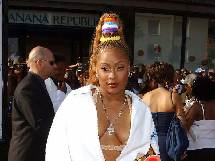 Da Brat took a more quirky approach to her bold red-carpet look.