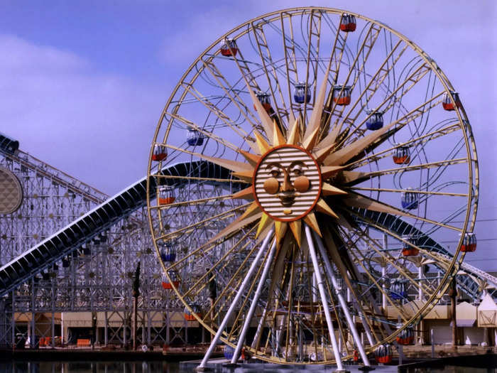 The Sun Wheel closed twice for renovations before becoming the current Pixar-themed Ferris wheel.