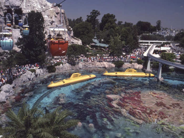 Unpopular boat rides were replaced by Submarine Voyage, which included "live" mermaids. This also closed and spawned a new submarine ride.