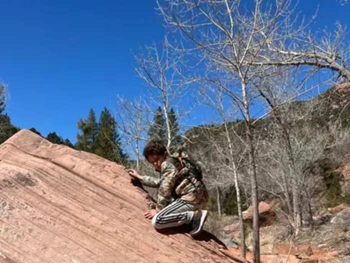 We started hiking in Kolob Canyon on the north side of Zion National Park. We chose Taylor Creek Trail, and it was our little one