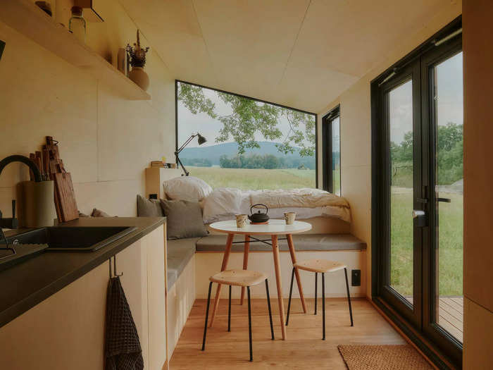 If you plan on working remotely during the duration of your stay, the cabin also has a small desk space.