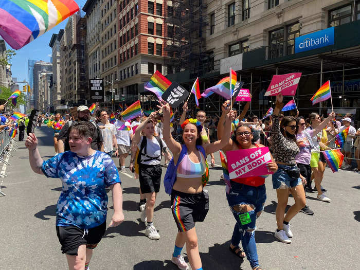 On the same day, the NYC Pride march took place.