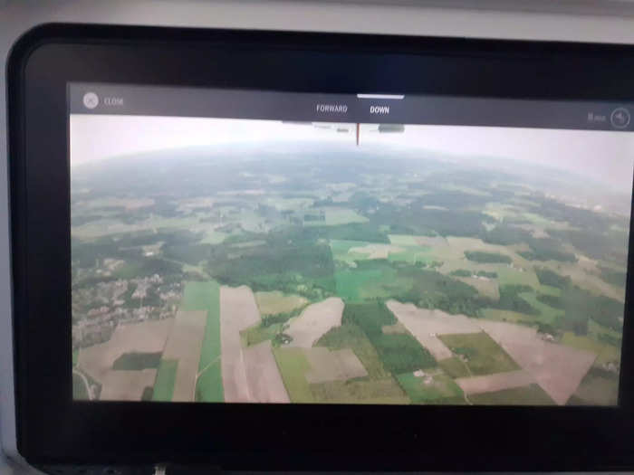 Here is the view shown by the camera after takeoff.