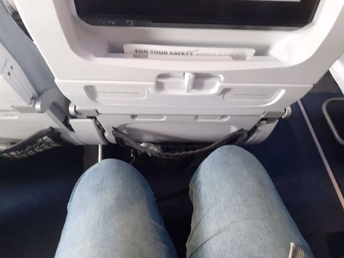 The seats had adequate leg space, even in economy