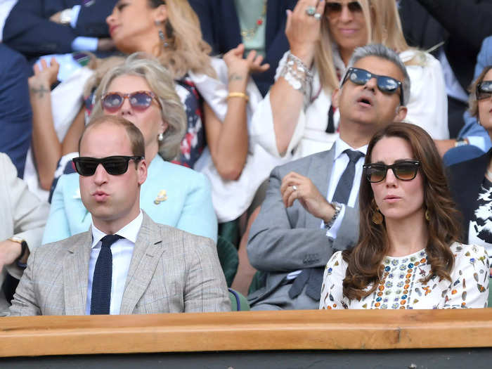 The couple appeared to be on the edge of their seats watching UK tennis player Andy Murray take on Canada