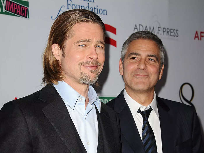 Brad Pitt and George Clooney have a long history of pranking each other on and off film sets.