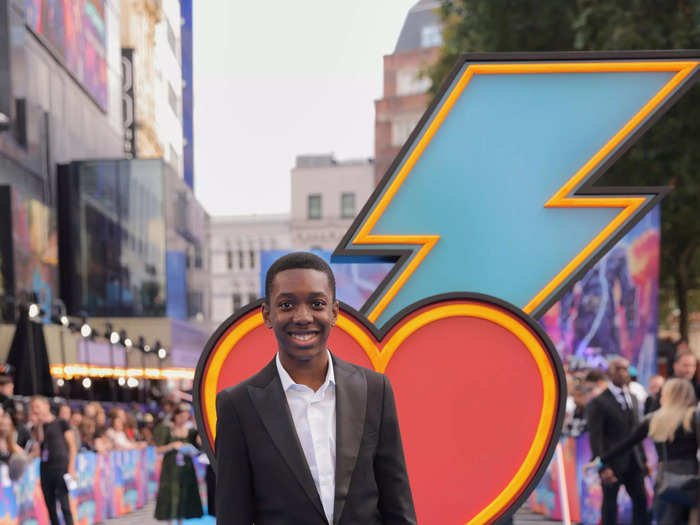 Marvel newcomer Kieron L. Dyer wore a tuxedo to his second-ever red carpet. The 13-year-old plays Axl, who is an ally of Thor in the movie.