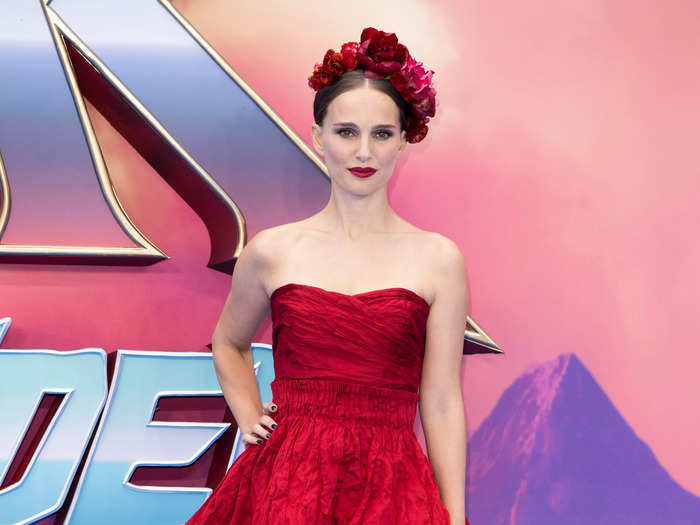 Natalie Portman was the only Thor to grace the red carpet in London. Portman reprises her role as Jane Foster, who becomes the Mighty Thor.