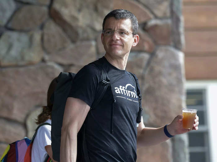 Max Levchin, CEO of fintech company Affirm, grabs a drink.