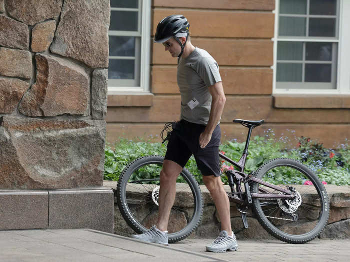 Tiger Global founder Chase Coleman returns from a bike ride.