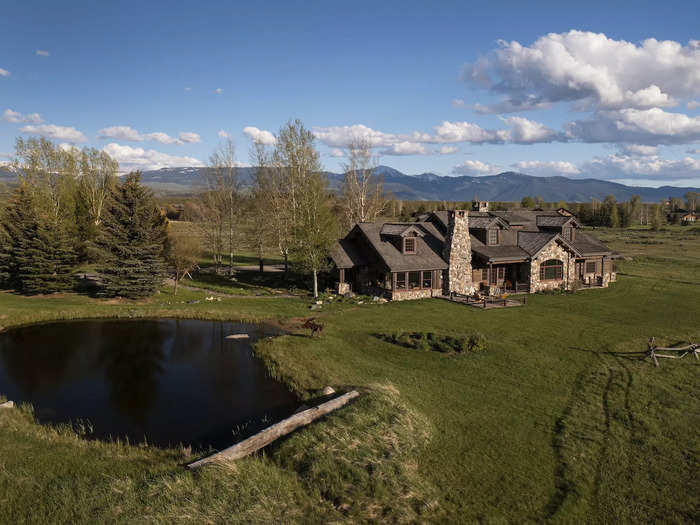 With a 4,800-square foot main house and a 2,070-square foot cabin, over 96% of the ranch