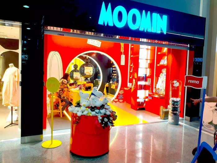 The airport had a few shops selling staple Finnish brands merch from iconic national cartoon the Moomins.