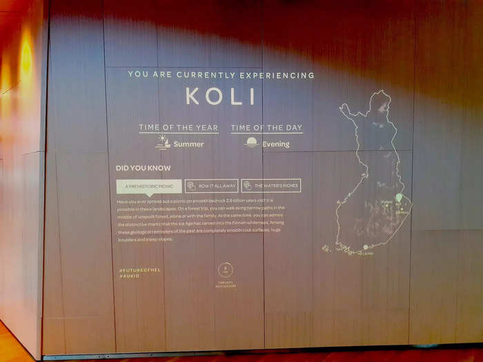 An interactive touch screen provided more information about the area being shown.