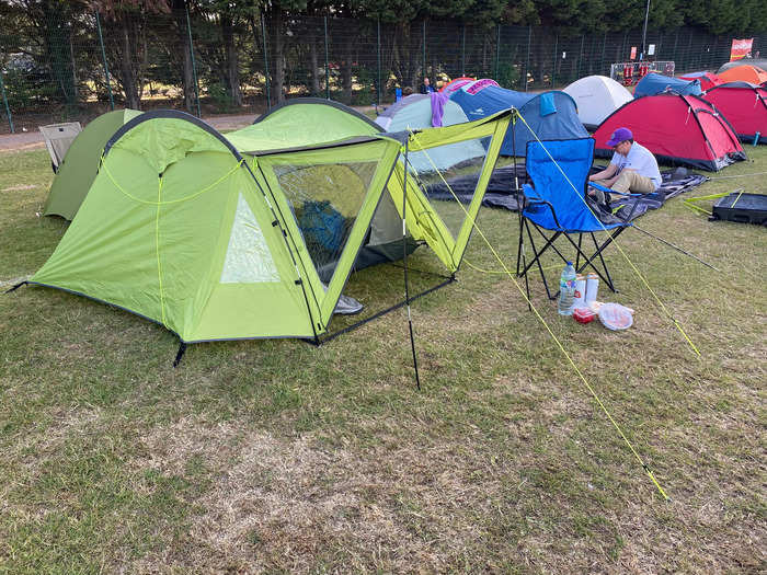 I set up my tent before having a walk around the park.