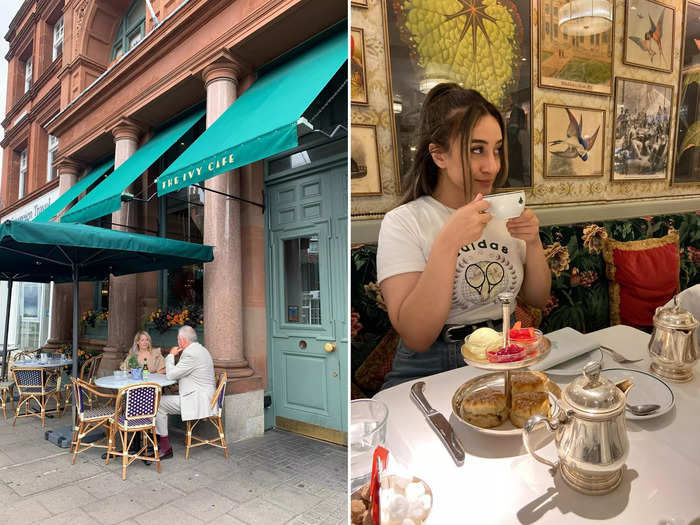 After a short wait, I was able to get a table for a cream tea at The Ivy Cafe, an upmarket London chain that the Queen has dined at.