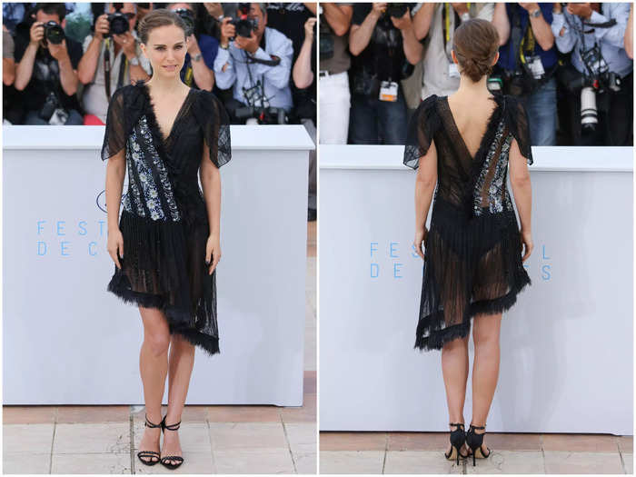 7. Portman chose a dress that was sheer all the way around for the 2015 Cannes Film Festival.