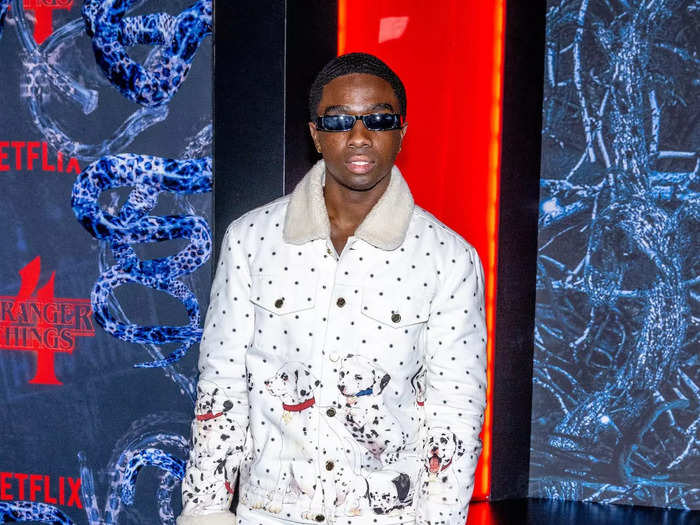 Caleb McLaughlin, on the other hand, showed the daring side of his style by arriving in a dalmatian-print suit.