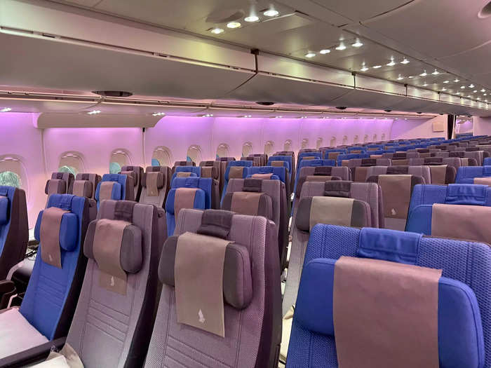 Onboard the A380 is a huge cabin complete with economy…