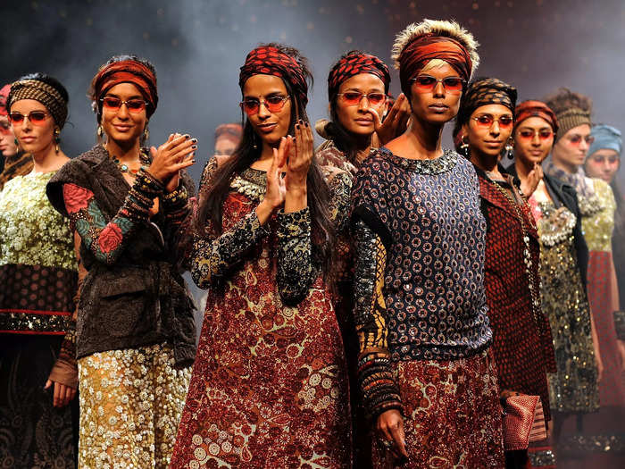 On top of bridal wear, Sabyasachi is known for his modern designs using traditional Indian textiles and fabrics.