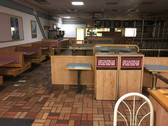 In a video tour of the restaurant, New Castle County CEO Matt Meyer said there was still litter in the trash cans and picked up a paper bag that contained fries.