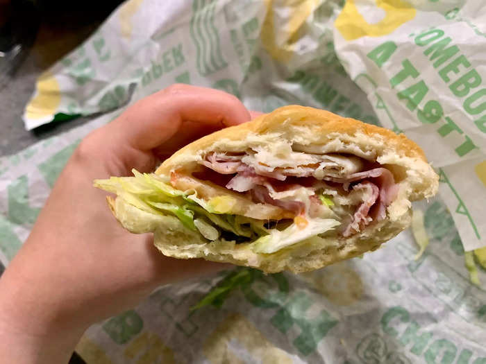 I was grateful for her recommendation. It was delicious, with the aioli on rotisserie chicken, bacon, provolone, and vegetables on Italian bread.