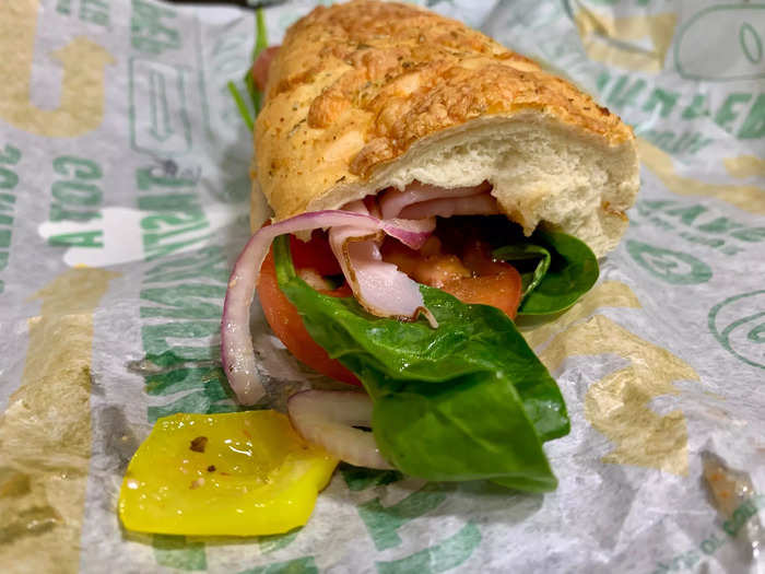 The mozzarella was a major highlight, making the sandwich better than any Subway sub I can remember eating.