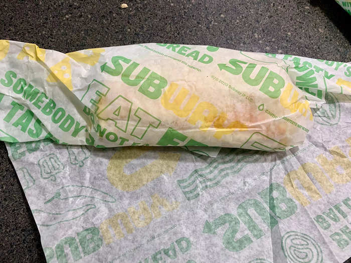 I got each sample on a six-inch sub, which still ended up being plenty of food.