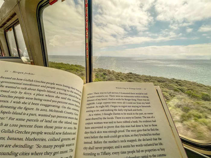 The Coast Starlight had clear views of the Pacific Ocean.