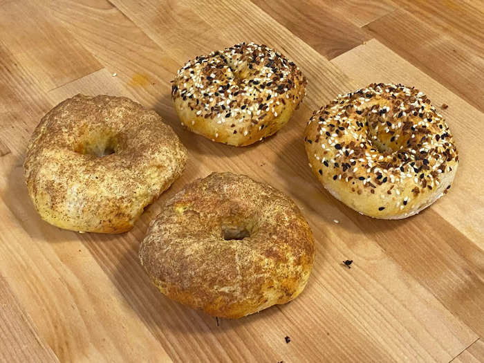 You can top the bagels with whatever you like.