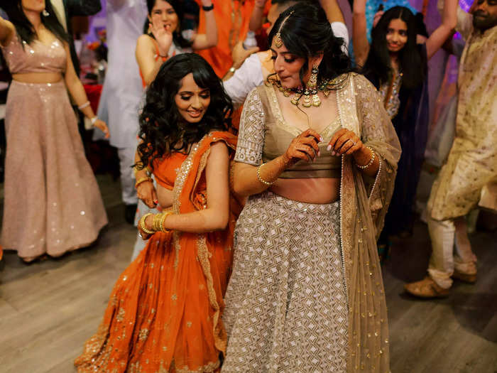 The couple told Insider their Sangeet was filled with Bollywood-themed dance performances, including a surprise one by Deepa.