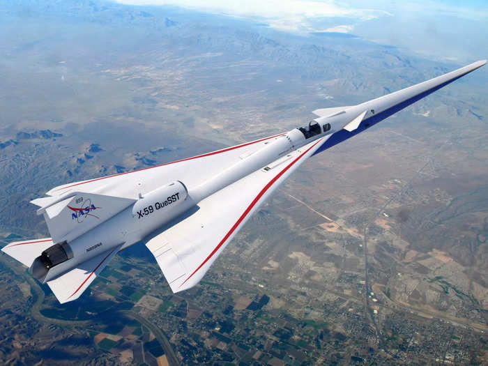 NASA and Lockheed Martin have partnered to develop the X-59 SuperSonic Technology (QueSST) aircraft. While not a passenger concept, the supersonic jet will help minimize sonic booms over land.