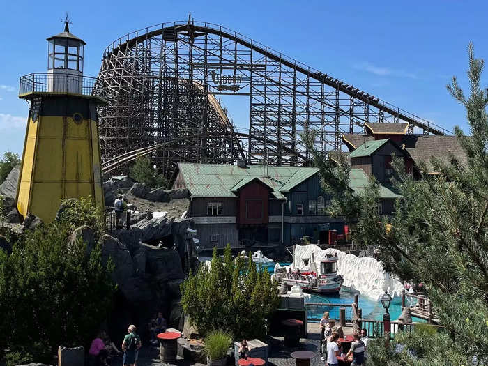 I was so excited to hop on all the rollercoasters, including this wooden ride called Wodan. It