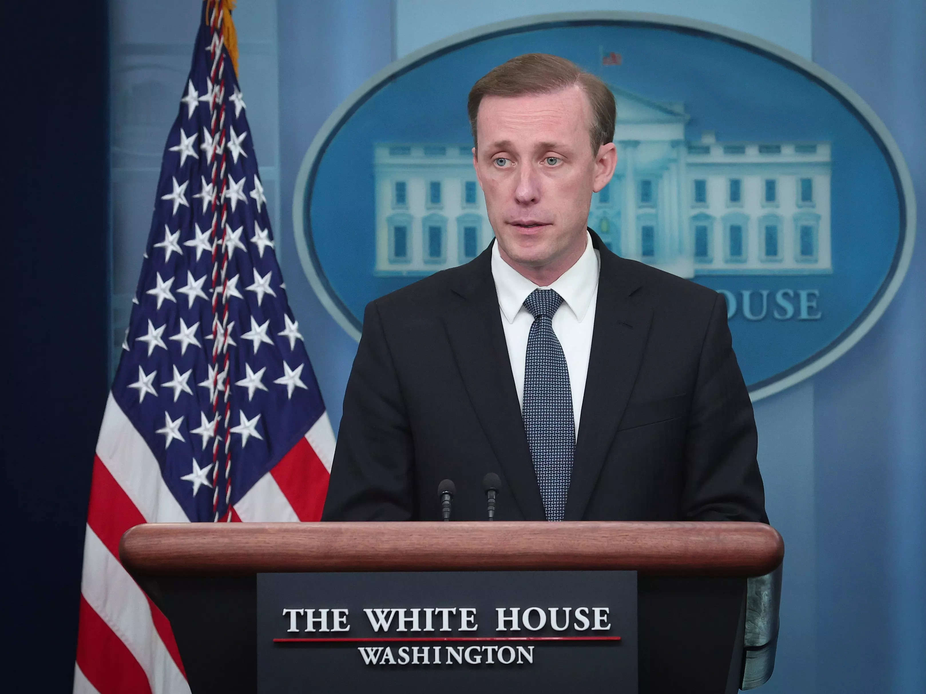 National Security Advisor to the president Jake Sullivan answers questions at a daily briefing on May 18, 2022.