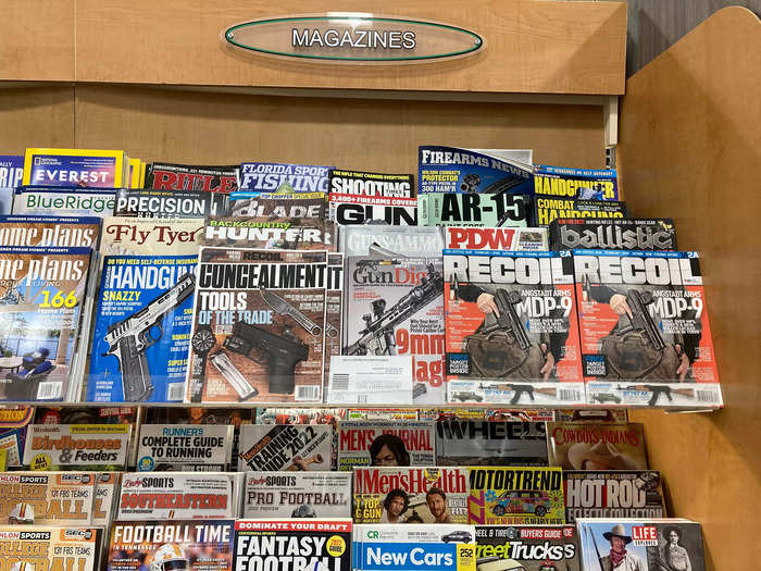 The selection of firearm magazines also reminded me that I was indeed in the South.