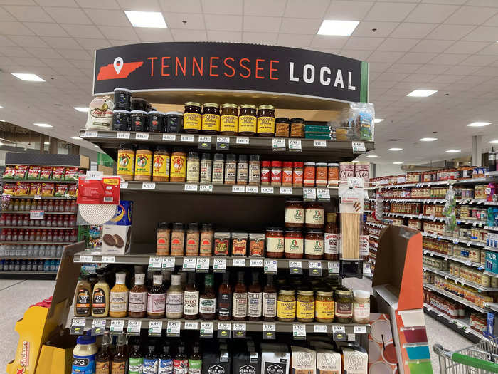 Publix highlighted local Tennessee food items in a special display.