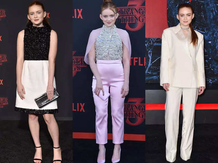 Sadie Sink has looked glamorous while promoting all three "Stranger Things" seasons she