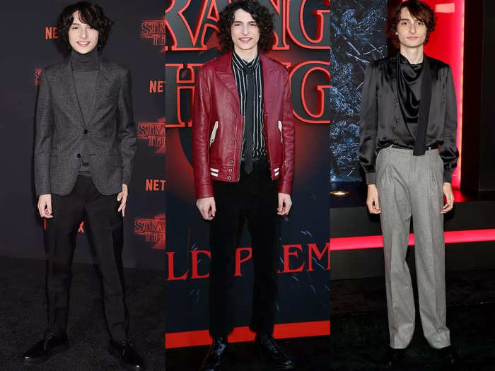 Finn Wolfhard skipped the season-one red carpet but made stylish appearances at the following premieres.