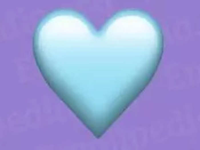 2. Light blue heart