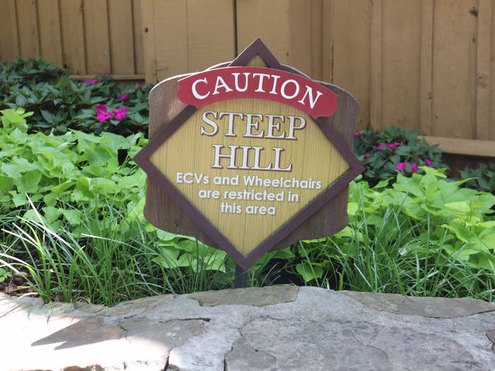 Nestled in the mountains of Tennessee, Dollywood has some steep hills.