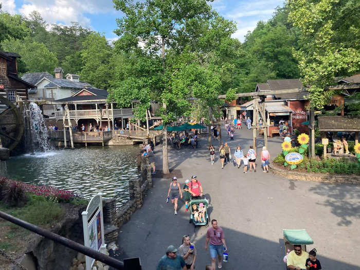 The park streamed a mix of contemporary pop and instrumental music over the speakers — but not many songs from Dolly Parton