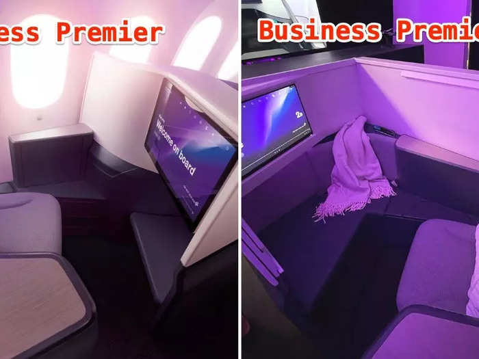 Both business premier and business premier luxe are considered first-class, but the luxe seats have more space and privacy. Air New Zealand hasn