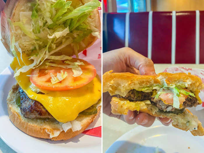 Everything at Johnny Rockets is cooked to order, according to Mashed. I could tell based on how fresh all the individual ingredients tasted, from the patty to the lettuce.