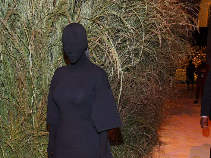 Kim Kardashian divided opinion and became a meme at the 2021 Met Gala while wearing an all-black masked outfit.