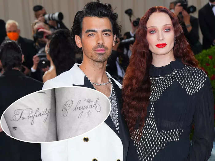 "Toy Story" character Buzz Lightyear was the inspiration behind the matching wrist tattoos Joe Jonas and Sophie Turner share.